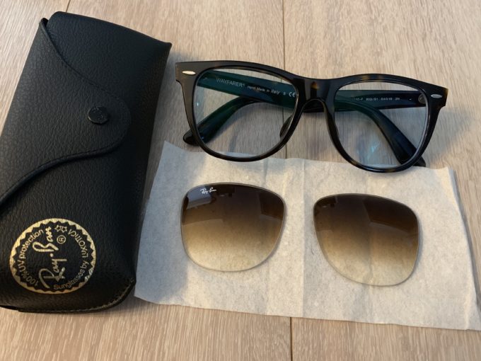 Ray-Ban(レイバン)のサングラスを5000円で度付きの普通のメガネに改造 